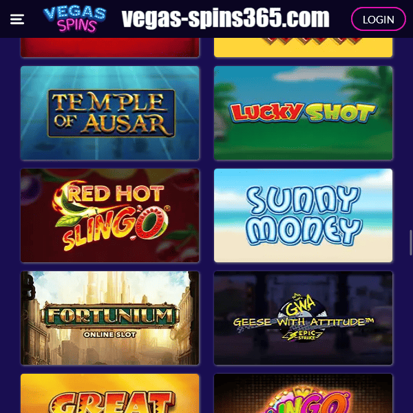 Vegas Spins Games Grid 3