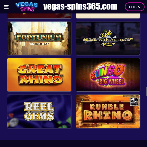 Vegas Spins Games Grid 4