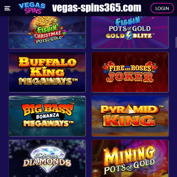 Vegas Spins Games Grid 5
